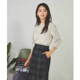 【UVカット/洗える】ボートネックパフスリーブ美ラクるニット | a.v.v【WOMEN】 | 詳細画像13 