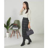 【UVカット/洗える】ボートネックパフスリーブ美ラクるニット | a.v.v【WOMEN】 | 詳細画像15 