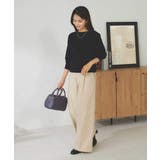 【UVカット/洗える】ボートネックパフスリーブ美ラクるニット | a.v.v【WOMEN】 | 詳細画像25 