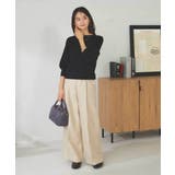 【UVカット/洗える】ボートネックパフスリーブ美ラクるニット | a.v.v【WOMEN】 | 詳細画像26 