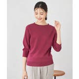 【UVカット/洗える】ボートネックパフスリーブ美ラクるニット | a.v.v【WOMEN】 | 詳細画像3 