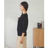 【UVカット/洗える】ボートネックパフスリーブ美ラクるニット | a.v.v【WOMEN】 | 詳細画像34 