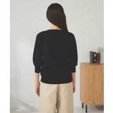 【UVカット/洗える】ボートネックパフスリーブ美ラクるニット | a.v.v【WOMEN】 | 詳細画像35 