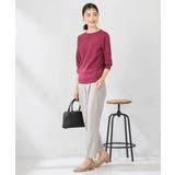 【UVカット/洗える】ボートネックパフスリーブ美ラクるニット | a.v.v【WOMEN】 | 詳細画像7 