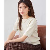 ラメベロアモールヤーンハーフスリーブトップス | a.v.v【WOMEN】 | 詳細画像16 