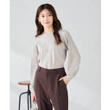 グレージュ | プリーツスリーブニット | a.v.v【WOMEN】