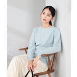 ライトブルー | スパンコール混クルーネックニット | a.v.v【WOMEN】
