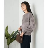 グレー | ミックスファンシーヤーンニット | a.v.v【WOMEN】