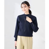 ネイビー | プチハイネック針抜きニット【新色追加】 | a.v.v【WOMEN】