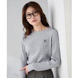 ワンポイント刺繍ケーブルニット | a.v.v【WOMEN】 | 詳細画像1 