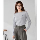 ワンポイント刺繍ケーブルニット | a.v.v【WOMEN】 | 詳細画像2 