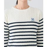 ワンポイント刺繍ケーブルニット | a.v.v【WOMEN】 | 詳細画像9 