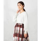 【洗える】ラメVネック美ラクるパフスリーブニット | a.v.v【WOMEN】 | 詳細画像20