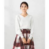 【洗える】ラメVネック美ラクるパフスリーブニット | a.v.v【WOMEN】 | 詳細画像21