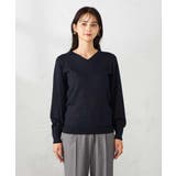 【洗える】ラメVネック美ラクるパフスリーブニット | a.v.v【WOMEN】 | 詳細画像27