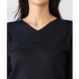 【洗える】ラメVネック美ラクるパフスリーブニット | a.v.v【WOMEN】 | 詳細画像30