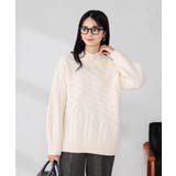 ケーブル編みバイアスデザインニット | a.v.v【WOMEN】 | 詳細画像12