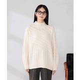 ケーブル編みバイアスデザインニット | a.v.v【WOMEN】 | 詳細画像25