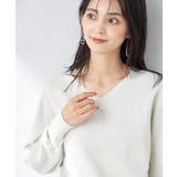 【洗える】ラメVネックパフスリーブニット(アンサンブル対応) | a.v.v【WOMEN】 | 詳細画像6