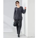 フェザーヤーンVネックニット | a.v.v【WOMEN】 | 詳細画像19