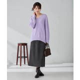 フェザーヤーンVネックニット | a.v.v【WOMEN】 | 詳細画像2