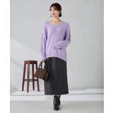 フェザーヤーンVネックニット | a.v.v【WOMEN】 | 詳細画像35