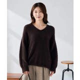 フェザーヤーンVネックニット | a.v.v【WOMEN】 | 詳細画像6