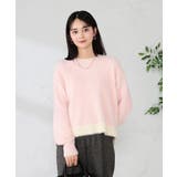 フェザーヤーンバイカラーニット | a.v.v【WOMEN】 | 詳細画像3