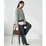 フェザーヤーンバイカラーニット | a.v.v【WOMEN】 | 詳細画像30