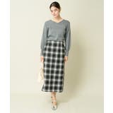 【洗える】ブロックチェックナロースカート | a.v.v【WOMEN】 | 詳細画像12 