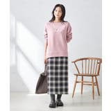 【洗える】ブロックチェックナロースカート | a.v.v【WOMEN】 | 詳細画像4 