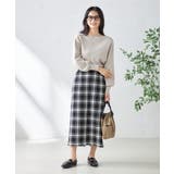 【洗える】ブロックチェックナロースカート | a.v.v【WOMEN】 | 詳細画像6 