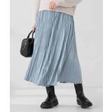 ブルー | 【洗える】フェイクスエードランダムプリーツスカート | a.v.v【WOMEN】