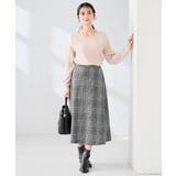 【雑誌InRed(宝島社)1月・2月合併号掲載】チェック柄フレアスカート | a.v.v【WOMEN】 | 詳細画像2 