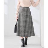 ブラック | 【雑誌InRed(宝島社)1月・2月合併号掲載】チェック柄フレアスカート | a.v.v【WOMEN】