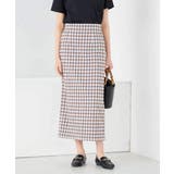 【洗濯機で洗える】ギンガムチェック柄ナロースカート | a.v.v【WOMEN】 | 詳細画像1