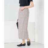 【洗濯機で洗える】ギンガムチェック柄ナロースカート | a.v.v【WOMEN】 | 詳細画像3