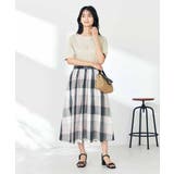 【接触冷感/洗える】ビックチェックタフタスカート | a.v.v【WOMEN】 | 詳細画像12 
