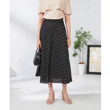 ブラック | ドットフレアスカート | a.v.v【WOMEN】