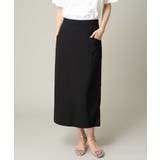 ブラック | 【接触冷感/UVカット/洗える】ハイパーストレッチナロースカート | a.v.v【WOMEN】