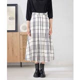 【マシンウォッシャブル】タックフレアサテンスカート | a.v.v【WOMEN】 | 詳細画像15 