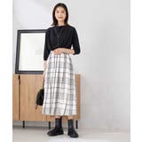 【マシンウォッシャブル】タックフレアサテンスカート | a.v.v【WOMEN】 | 詳細画像4 