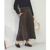 ダークグレー | 【マシンウォッシャブル】タックフレアサテンスカート | a.v.v【WOMEN】