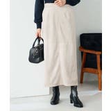 【洗える】フェイクスエードナローロングスカート | a.v.v【WOMEN】 | 詳細画像10 