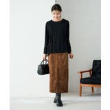 【洗える】フェイクスエードナローロングスカート | a.v.v【WOMEN】 | 詳細画像8 