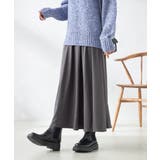 【洗濯機で洗える】落ち感サテンギャザースカート | a.v.v【WOMEN】 | 詳細画像1 