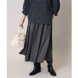 【洗濯機で洗える】落ち感サテンギャザースカート | a.v.v【WOMEN】 | 詳細画像6 