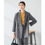 グレー | 【ストレッチ/雑誌InRed(宝島社)11月号掲載】ダブルブレストジャケット | a.v.v【WOMEN】