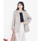 ライトグレー | 【洗える】ダブルブレストジャケット | a.v.v【WOMEN】