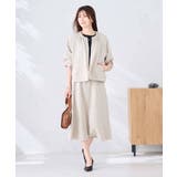 【接触冷感 UVカット】リネンライクノーカラージップブルゾン【セットアップ対応 … | a.v.v【WOMEN】 | 詳細画像16 